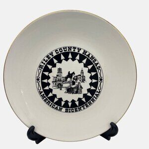 Vintage 1976 Riley County Kansas American Bicentennial Souvenir Plate 10.25"